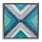 Stupell Industries Geometric Blue Symmetrical Design Framed Floater Canvas Wall Art